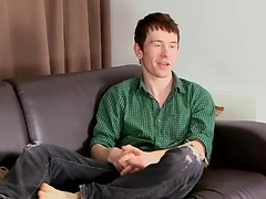 New cute lad Josh has arrived for an interview and jerk off performance