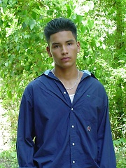 Sexy latino twink posing for the camera outdoors