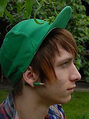 Pierced emo boy has adult casting at the backyard - Gay boys pics at Twinkest.com