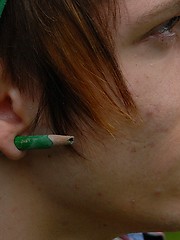 Pierced emo boy has adult casting at the backyard - Gay boys pics at Twinkest.com