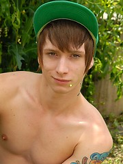 Pierced emo boy has adult casting at the backyard - Gay boys pics at Twinkest.com