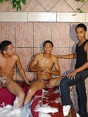 Three hot young Latin cholos go gay - Gay boys pics at Twinkest.com