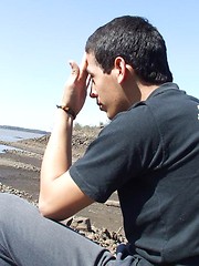Sweet latino twink guy on a river side naked plays - Gay boys pics at Twinkest.com
