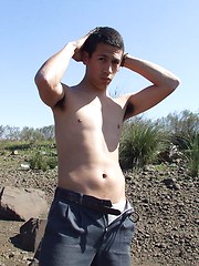 Sweet latino twink guy on a river side naked plays - Gay boys pics at Twinkest.com