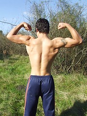Twink with sexy perfect body stripping outdoors - Gay boys pics at Twinkest.com