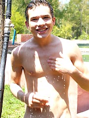 Wet twinks brandishing their hard-ons in the sun - Gay boys pics at Twinkest.com