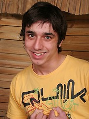Hot brunette boy shows uncut cock - Gay boys pics at Twinkest.com