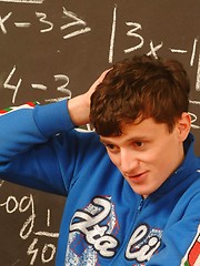 Boy model Dimax jerking off in the classroom - Gay boys pics at Twinkest.com