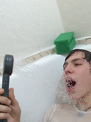 Cute teen boy Kish plays in the shower - Gay boys pics at Twinkest.com