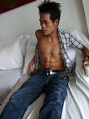 16 photos of a cute Asian boy sipping beer before guzzling cum - Gay boys pics at Twinkest.com