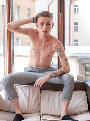Super horny French twink Jerome James exposes his erect cock. - Gay boys pics at Twinkest.com