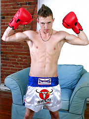 Samuel Laroche has some beautiful blue eyes, rippling abs and a cock that gets hard - Gay boys pics at Twinkest.com