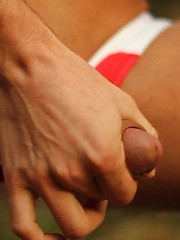 Jacobey London jerks off on a nude beach while checking out other hot naked guys - Gay boys pics at Twinkest.com