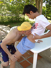 Horny twinks Roby and Jim show off just how hungry they are in this pics - Gay boys pics at Twinkest.com