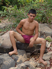 Juancho is ready for his close up as he strips off - Gay boys pics at Twinkest.com