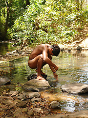 Young latino boy Juanito jerking in the jungle - Gay boys pics at Twinkest.com