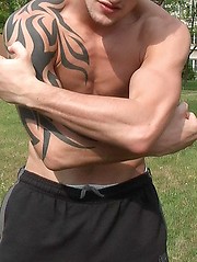 Young handsome twins posing outdoor - Gay boys pics at Twinkest.com