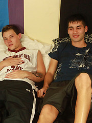 Nice teen gays threesome sex