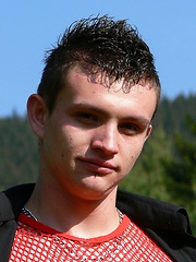 Cute euro boy Juraj loves the summer sunshine