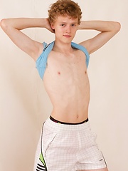 Curly shy guy Kevin Young exposes some of delights - Gay boys pics at Twinkest.com