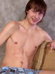 19-year-old angelface twink Livy gives his hot uncut cock a relaxing massage in this solo scene - Gay boys pics at Twinkest.com