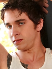 Young  brunette boy Axel Wolf plays with her dildo and sucks himself - Gay boys pics at Twinkest.com