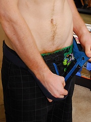 Redhead Aardon Lee busts a massive nut.