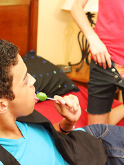 Licking The Creamy Lollipop - Gay boys pics at Twinkest.com
